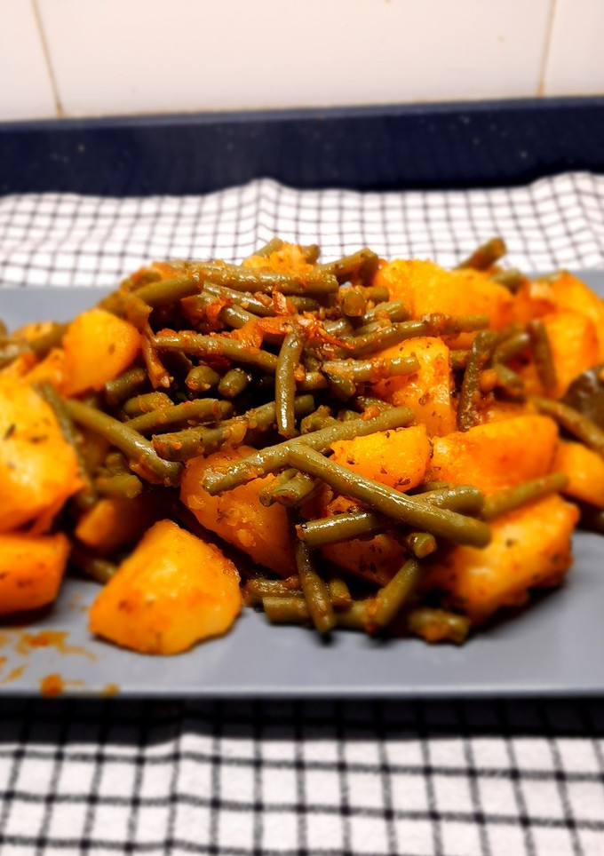 Una foto de Patatas con judías tiernas (Sin sal)