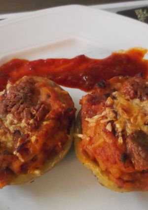 Foto principal de Patatas asadas con bacon, queso y tomate