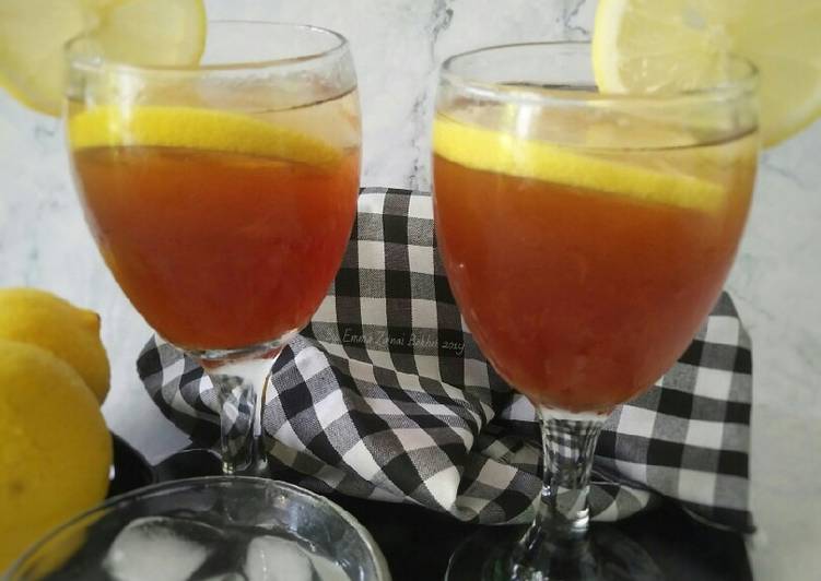 makanan Es Lemon Tea Jadi, Enak Banget