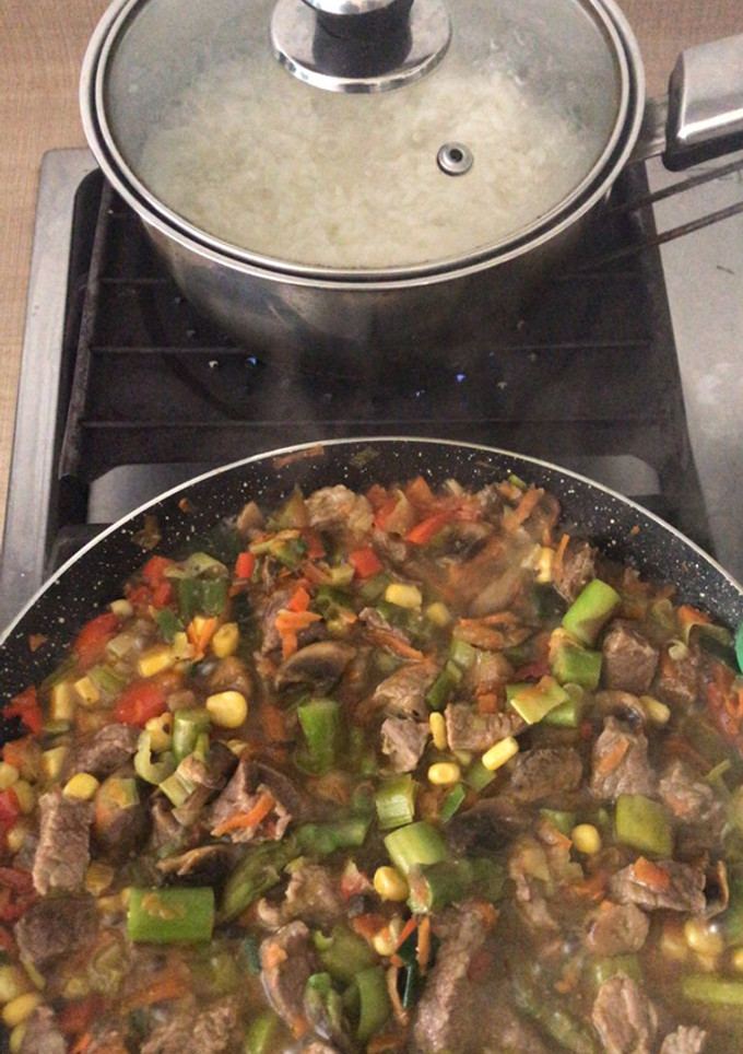 Una foto de Salteado de verduras