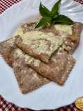Ravioli integrali asparagi e speck