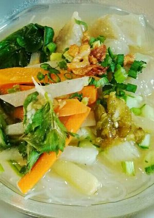 Foto resep Bihun kuah spesial tekwan palembang