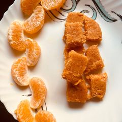 A picture of Nagpuri Santra Barphi (Orange Barphi) Vidarbha Special.
