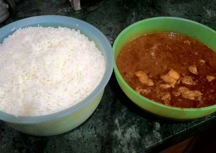 Recipe of Delicious Fish gravy with boiled rice