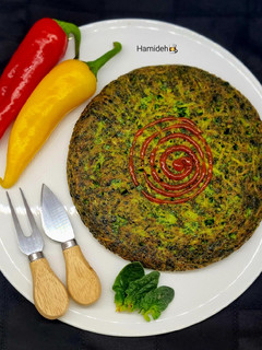 عکسی از دستور کوکوی اسفناج و سیب زمینی🌮