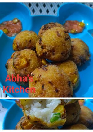 A picture of Rice cheese corn balls.