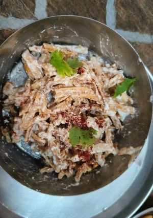 A picture of Farali bhel (kachari ni bhel).