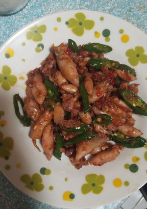 Foto resep 7. Asin cumi oseng mercon
