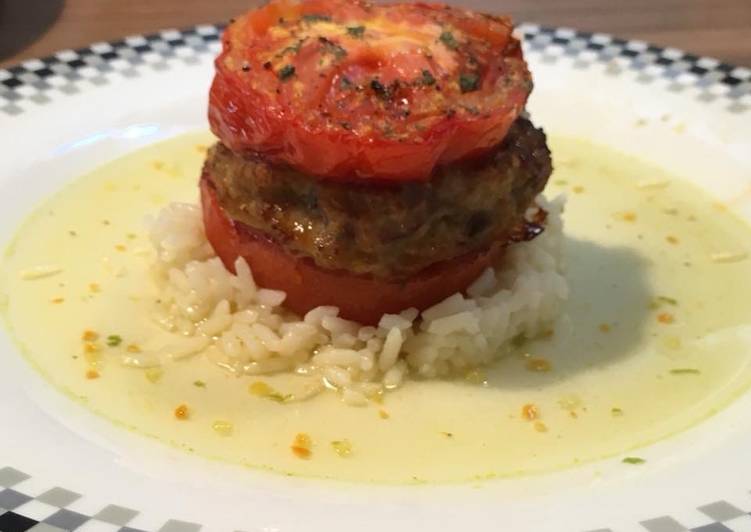 Recipe: Tasty Hamburger de tomates farcies de mon enfance