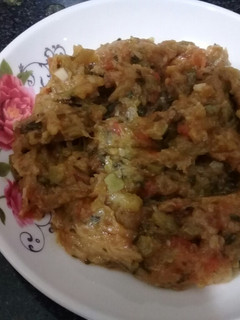 صورة لوصفة زعلوك الباذنجال والقرع الاخضر روعة 😋😋😋