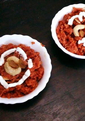 A picture of Sugar free gajar ka halwa.