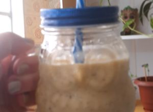 Foto de Smoothie fit de banana e maracujá