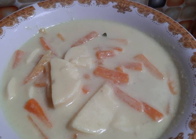 Resep Tofu Wortel Kuah Santan (Untuk siKecil) Anti Gagal