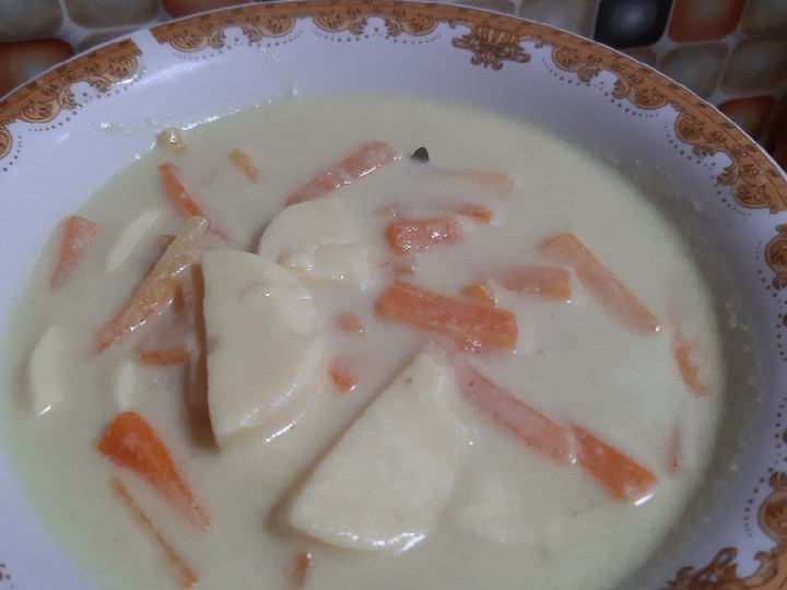 Resep Tofu Wortel Kuah Santan (Untuk siKecil) Anti Gagal