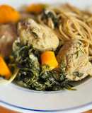 Gà Tây Hầm Lá Cà Rốt Kèm Mì Soba