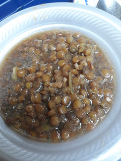 A picture of Lentils, Leeks, and Garlic.