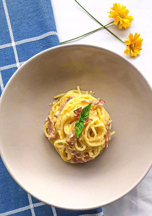 🍝 Carbonara Spagetti Olaszországból 🍝 recept fotója