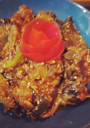 A picture of Baigan Aalu.