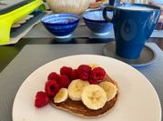 Una foto de pancakes de proteína