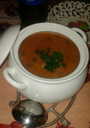 صورة لوصفة شوربة فريك 😘