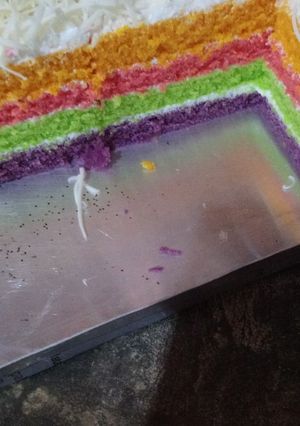 Foto resep Rainbow cake 3 telur