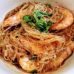 Casseroled Prawns With Glass Noodles A picture of Casseroled Prawns With Glass Noodles.