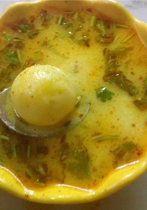 A picture of Baby Potato Curd Curry.