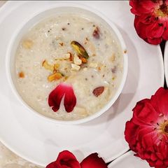 A picture of ओट्स-राइस ख़ीर.