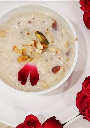 A picture of ओट्स-राइस ख़ीर.