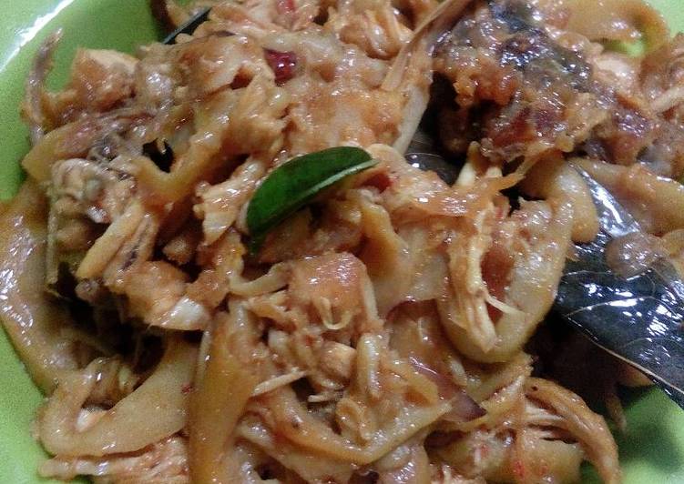 Cara Gampang Menyiapkan Suwir ayam jamur tiram Anti Gagal