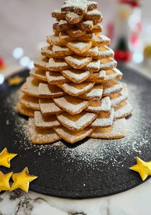 Une photo de Biscuits Sapin de Noël aux noisettes