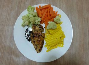 รูปของ สเต็กอกไก่พริกไทยดำ(คลีนนิดนึง)