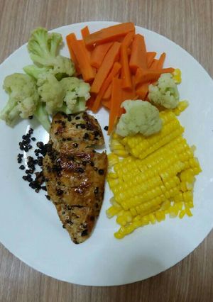 รูปของ สเต็กอกไก่พริกไทยดำ(คลีนนิดนึง)