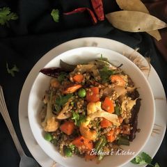 A picture of Bajra (Pearl Millet) Fried Rice.