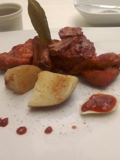 Una foto de Costillas de cerdo en salsa bbq ahumada