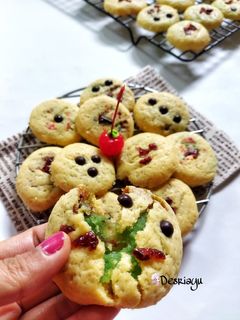 Foto resep Mochi Pandan Cookies Cranberry Choco chip