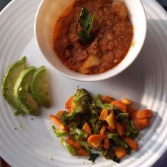 A picture of Minced meat curry.