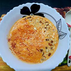 A picture of Creamy Carrot Pudding / Kheer.