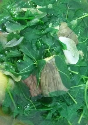 Foto resep Sayur bening daun kelor dan terong