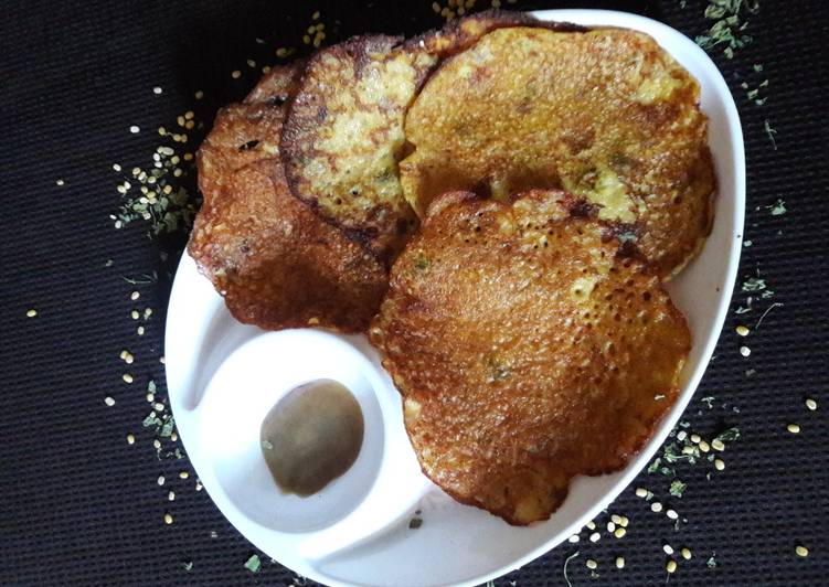 moong daal pan cake recipe main photo