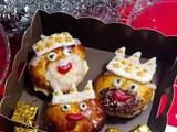 Reyes Magos con masa de roscón y rellenos de crema pastelera 👑