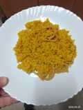 Arroz amarillo con calamares y gambas