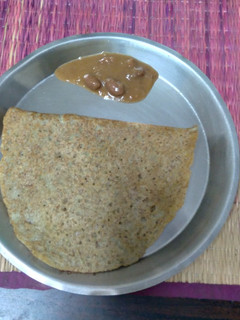 A picture of Green moong dal dosa.