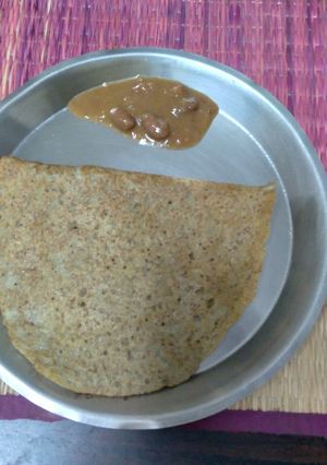 A picture of Green moong dal dosa.