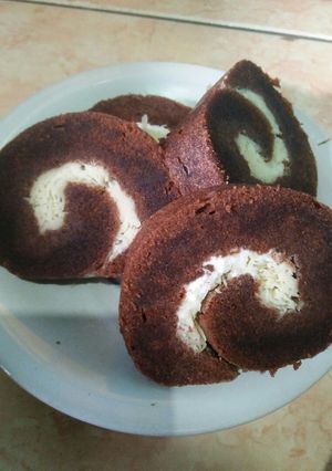 Foto resep Brownis gulung "roll cake"