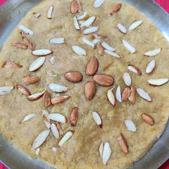 A picture of Badam Burfi.