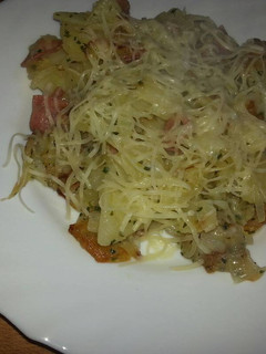 Una foto de Patatas panaderas con queso y bacon