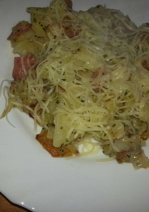 Una foto de Patatas panaderas con queso y bacon