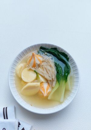 Foto resep Sup Tofu Enoki Dumpling Keju