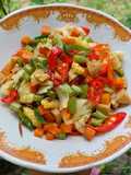 Tumis Rainbow (wortel, baso, kol, janten, buncis)😃